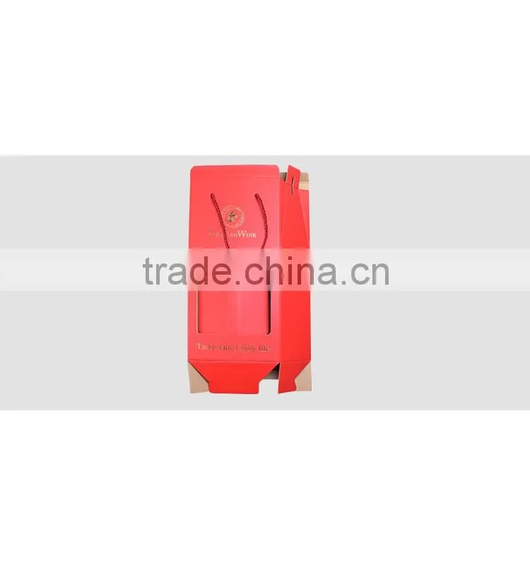 recycled decorate branded design cardboard paper wine boxes wholesale