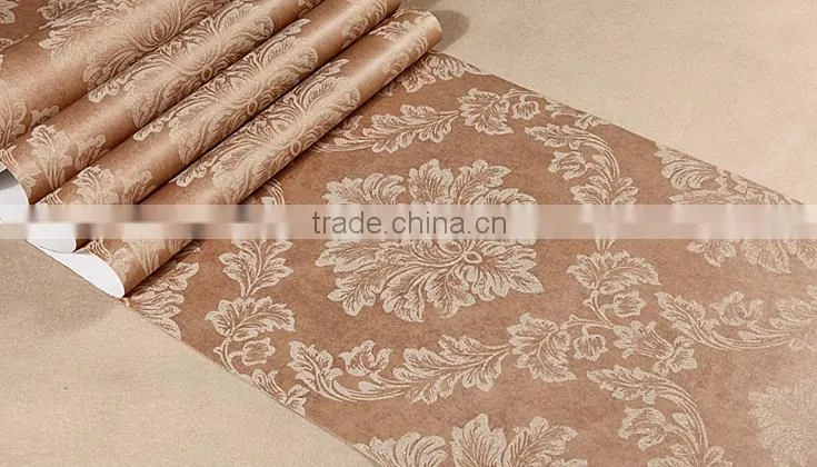 damask non woven bedroom wallpaper
