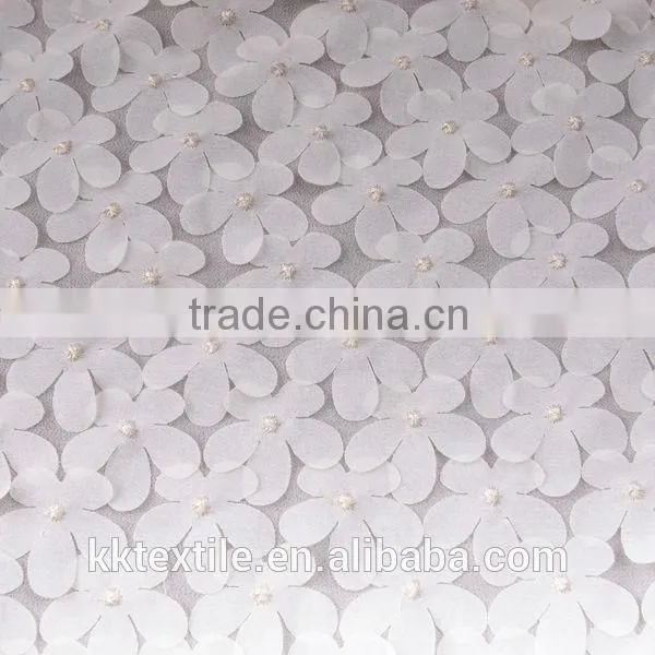 Hot sale in western country chiffon embroidery lace cloth fabric