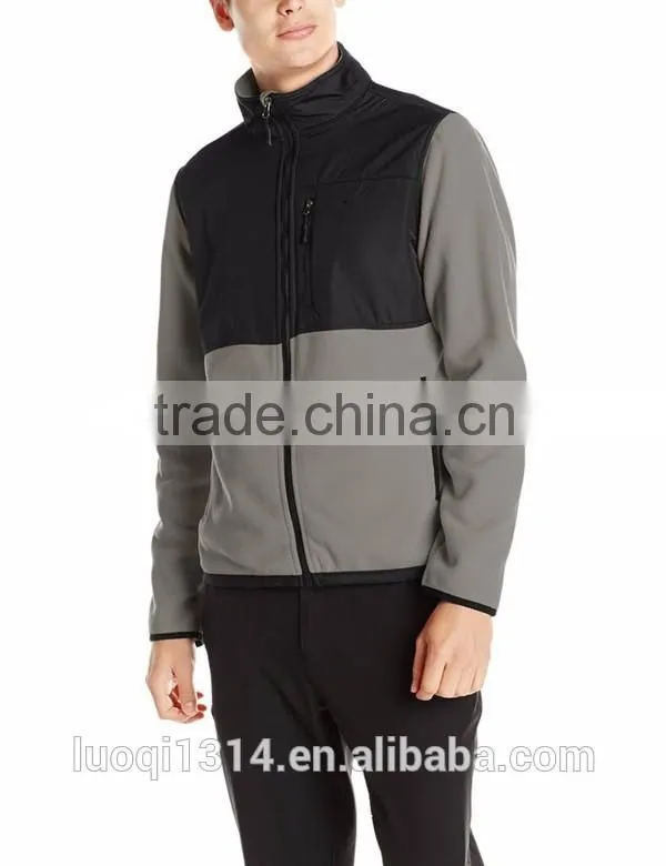 Mens high quality mock neck jackets zip up custom sports polar fleece jacket