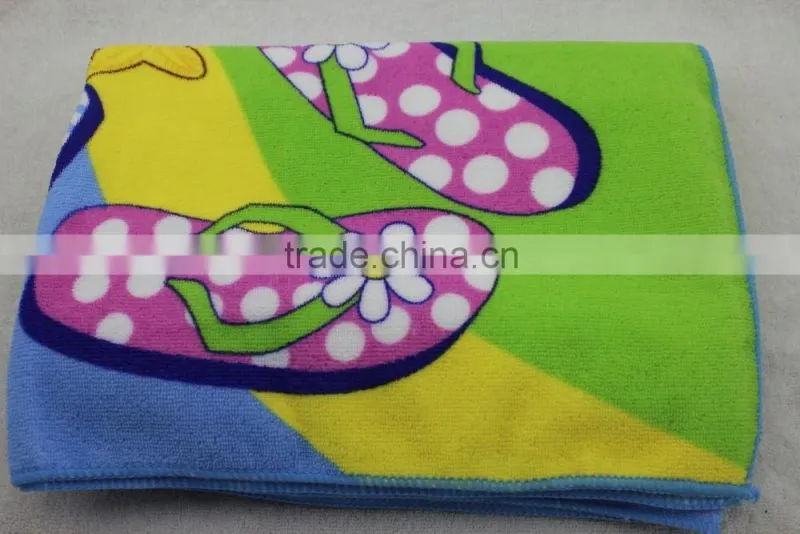 wholesale flip flop design personalized beach towels for kids