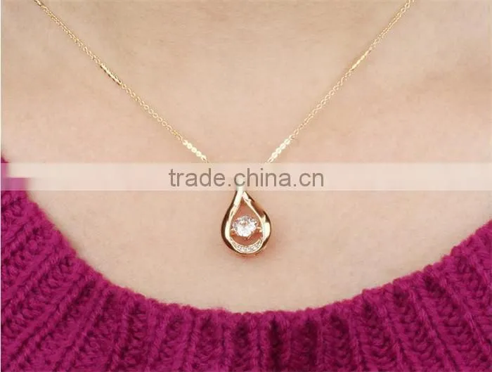 gold plated fashion jewellery for women zircon cz pendent