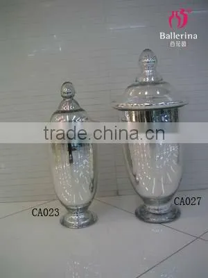 Decorative glass jars and lids