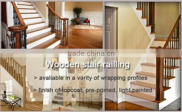 Custom Classic style Obeche wood Stair handrail