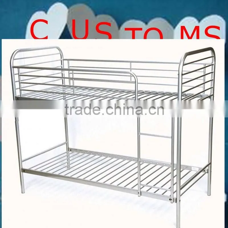 Blue color metal commercial grade bunk beds
