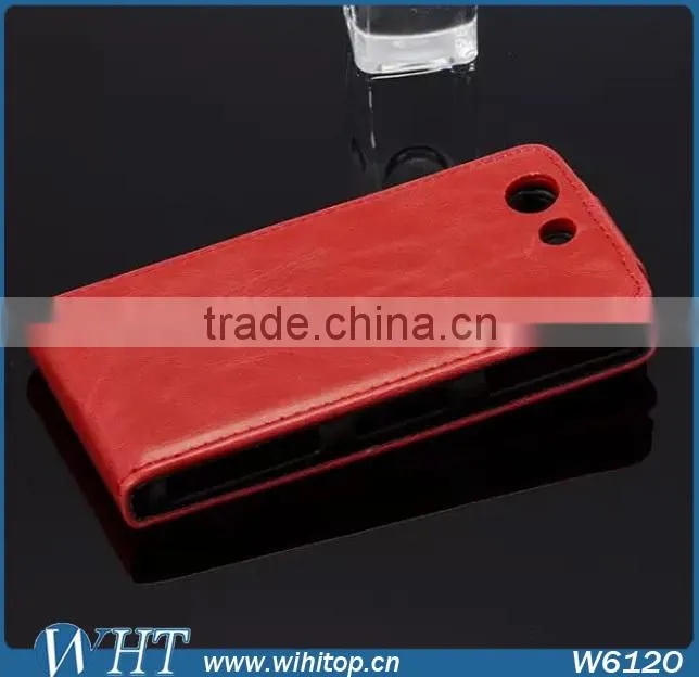 Luxury Leather Case for Sony Xperia Z3 Mini, Flip Leather Case for Sony Xperia Z3 Compact