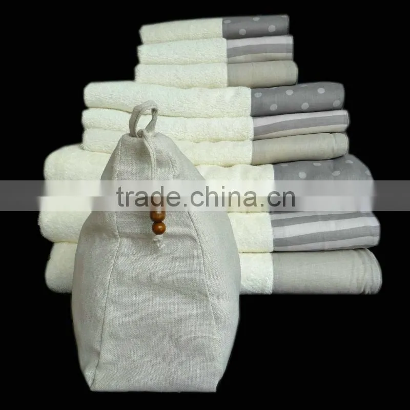 popular linen fabric sewed on towel