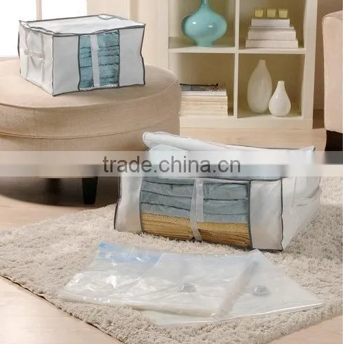 newest plastic vacuum tote bag for bedding