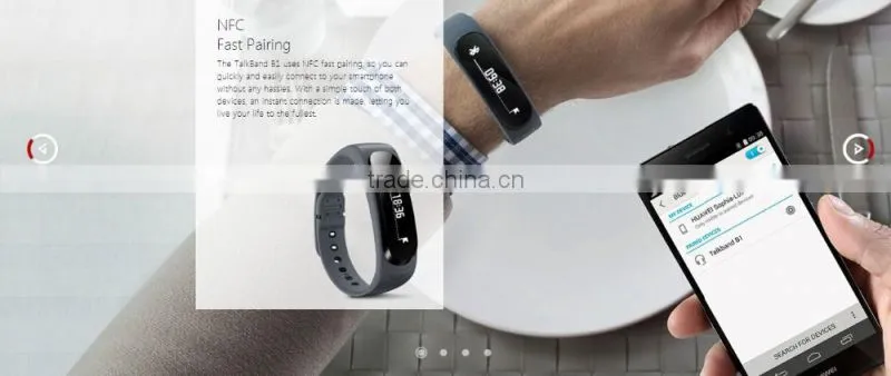 HUAWEI TalkBand B1 Bluetooth Smart Bracelet Fitness wristband Wearable Health Sports Compatible Mobile Phone Device(Grey)