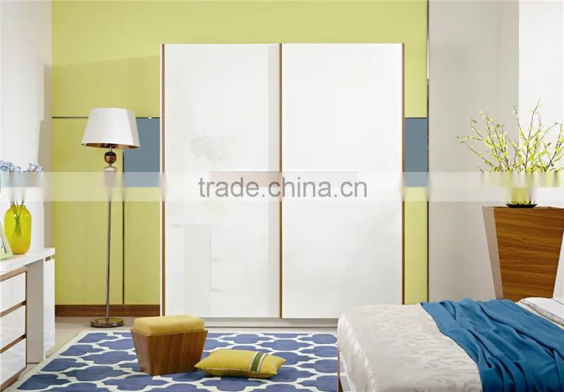 Modern high glossy functional sliding door wardrobe