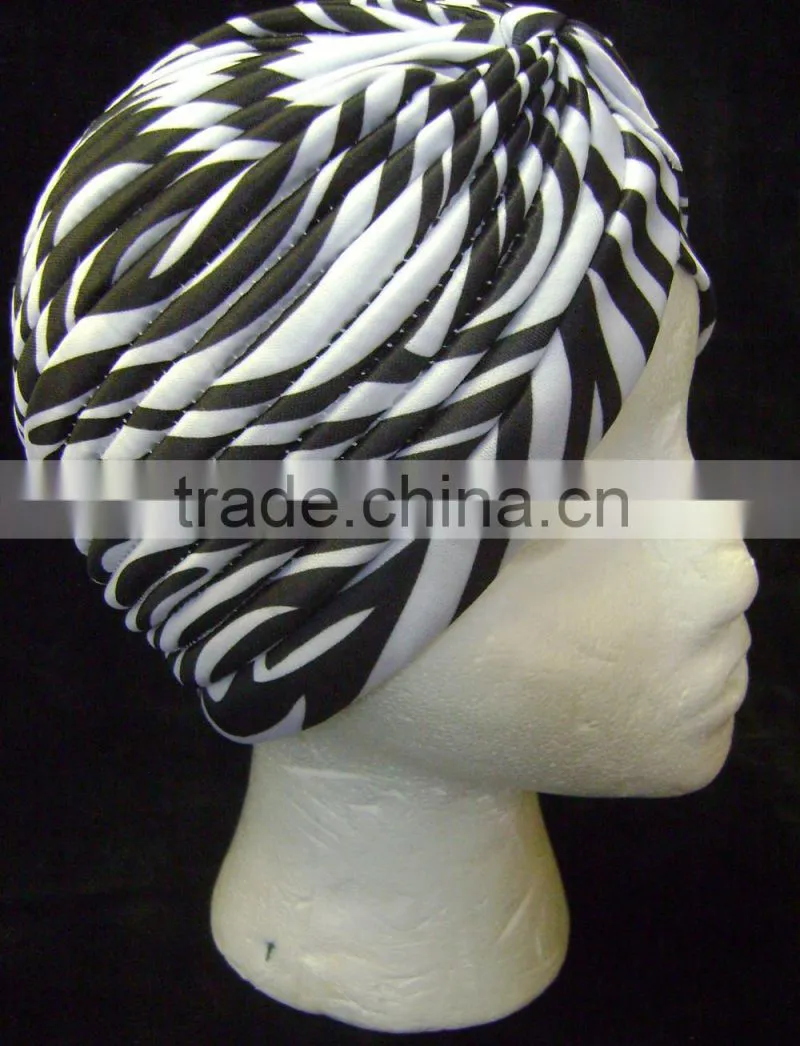 zebra Turban Head Wrap Band headband Hat Cap Chemo Bandanan