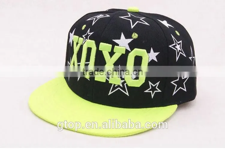 Baseball cap Hip hop flat snapback visor hat letter embroidery printing