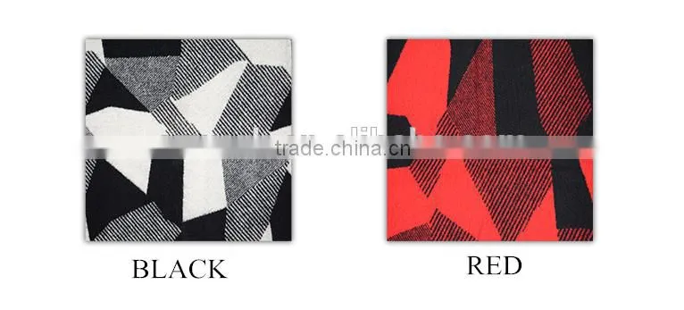 2016 black and white new jacquard design wool blend fabric for woman's overcoat
