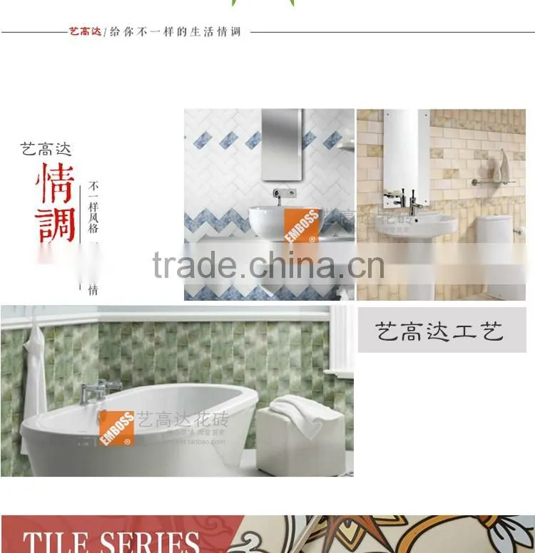 Hot sale 100*200mm glazed porcelain subway tile rustic kitchen floor tile