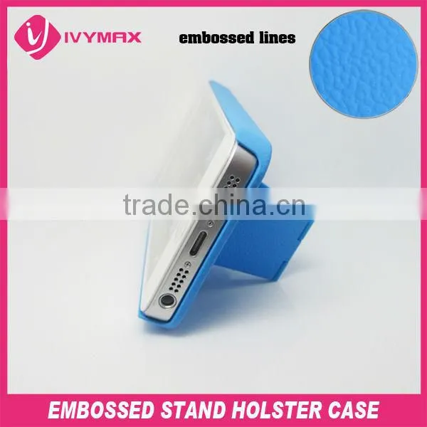 newest embossed kickstand hard case for iphone 5 crystal case
