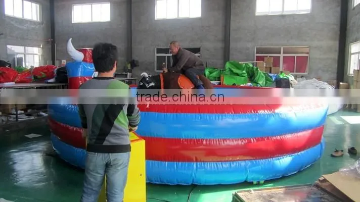 Exciting Party Sports Game Inflatable Mechanical Bull for Adults