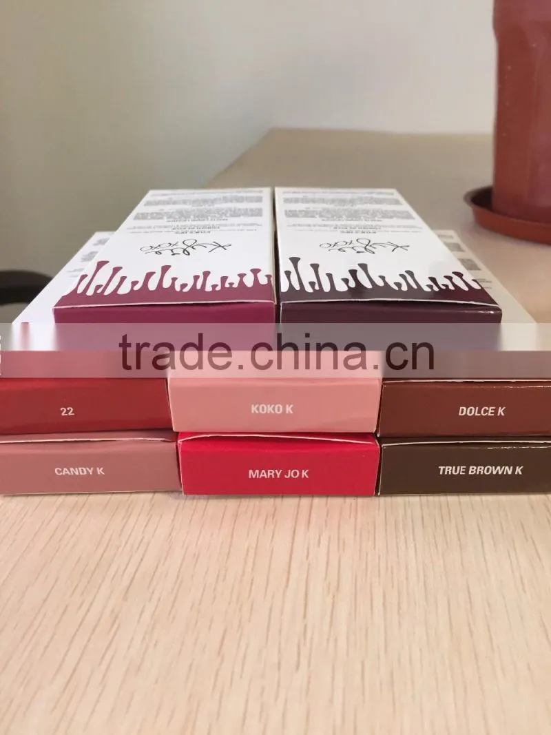 IN HOT SALES kylie matte liquid lipstick and lip liner with 8 colors for lady