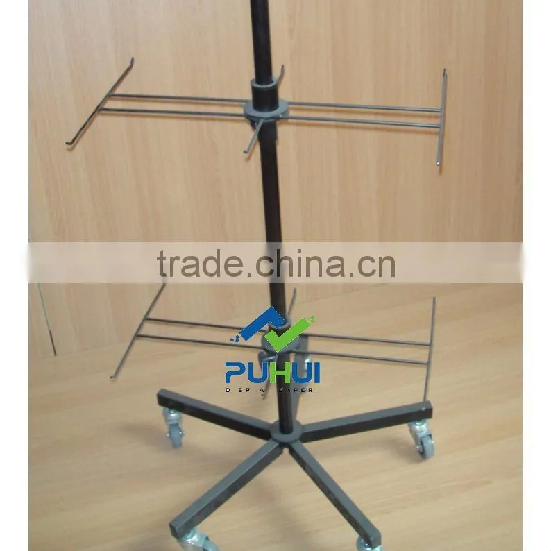 adjustable metal revolving hanger display stand for export