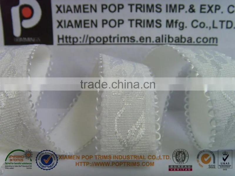 Custom jacquard elastic webbing for underwear