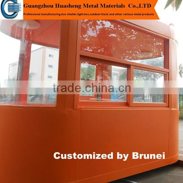 Hot Sale Prefab Outdoor Metal Retail Kiosk Booth / Modern Design Newspaper and Magazine Kiosk