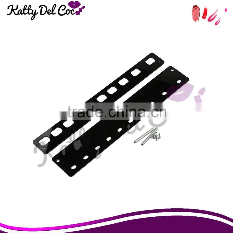 High quality 10pcs Shiny oval makeup brush set with handle white black