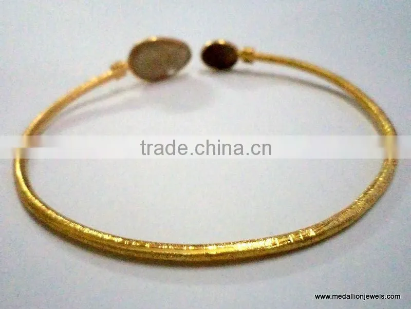 Turqioise Vermeil Gold Plated Sterling Silver Bangle, Gold Plated Bangle, Turquoise Bangle