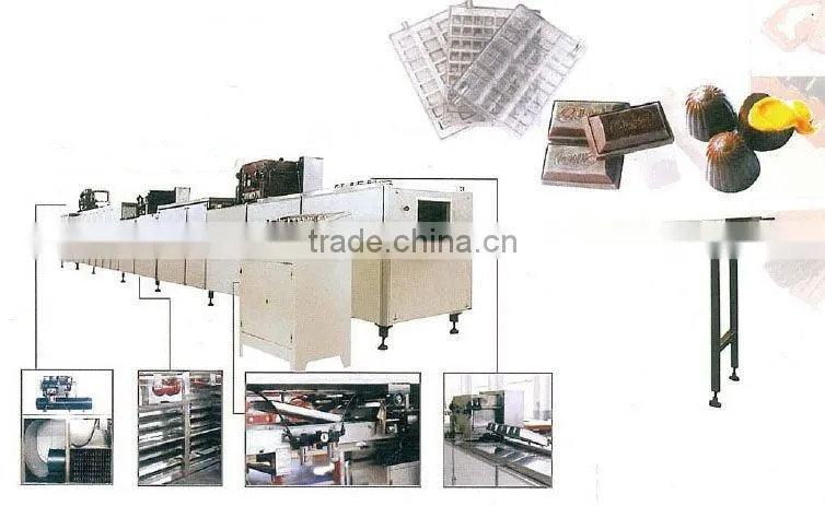 Depositing full automatic chocolate moulding machine line