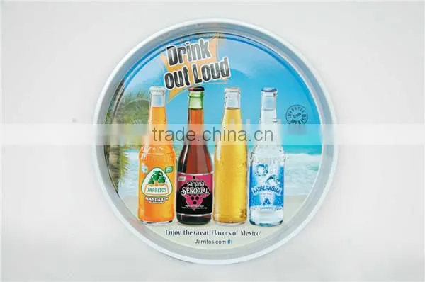 Bar Tin Beer Tray/serving tin tray
