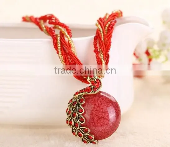 National wind m weaving necklace restoring ancient ways Sweater chain