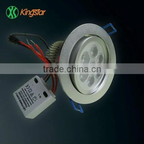 7W high power recessed led downlight housing