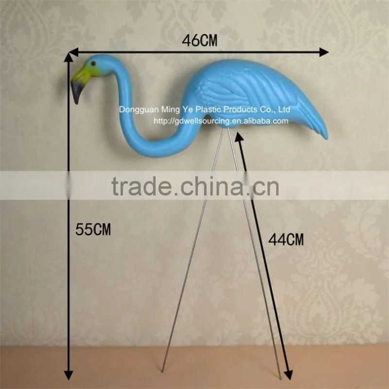 Plastic Blue flamingo Figurine Garden Ornaments garden yard lawn art ornament wedding ceremony decoration with 31" height