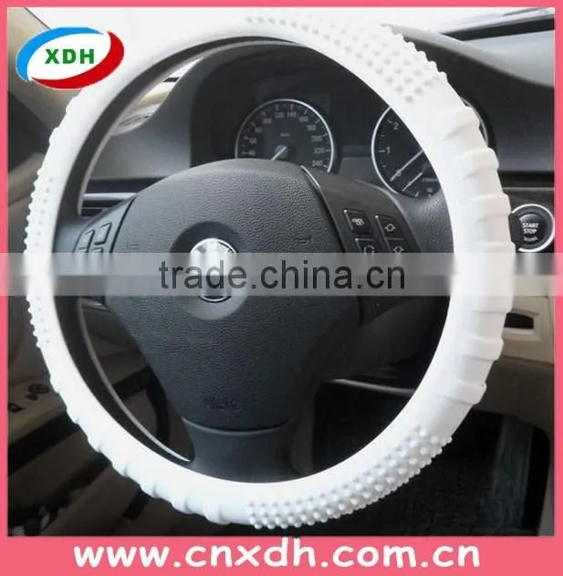 Car accessories pink silicone steering wheel cover for girls