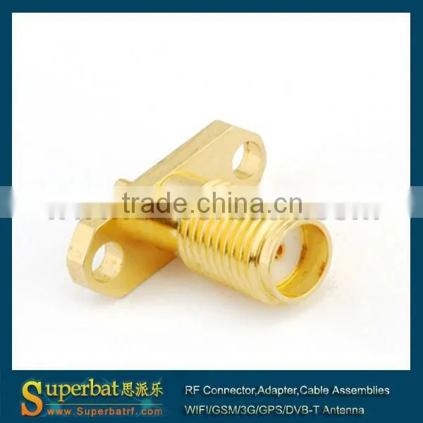 SMA 2 hole panel mount jack with solder Post terminal Medium rf connector sma