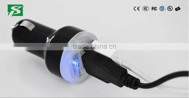CE,RoHS approved high quality 5v 2.1a dual usb car charger