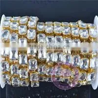Feilang heart to heart fashion design heart shaped rhinestone cup chain