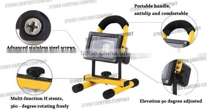 10w 20w rechargeable IP65 3year warranty waterproof Portable LED portable led work floodlight
