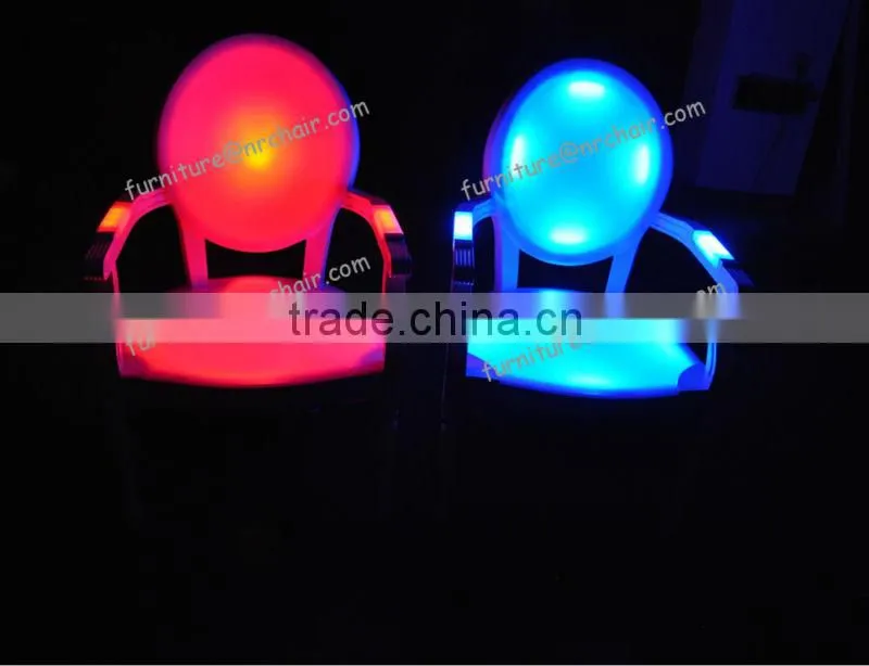 shanghai wholesale event rental wood furniture acrylic LED lighting arm chairs