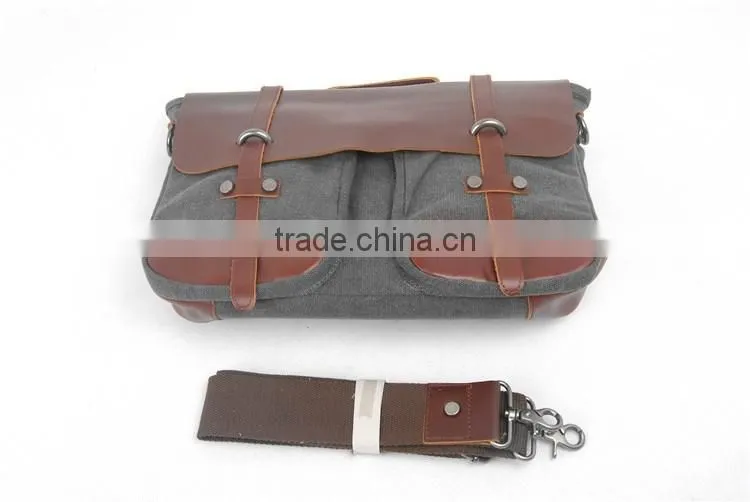 Full Grain Leather Vintage Shoulder Bag Man Messenger Laptop Bag