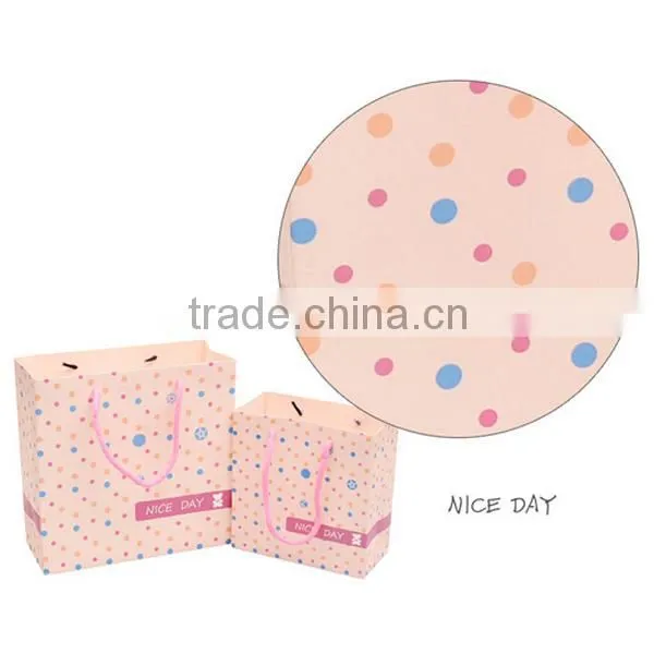 Cute Pinky Gift Bag For Girls Paper Bag
