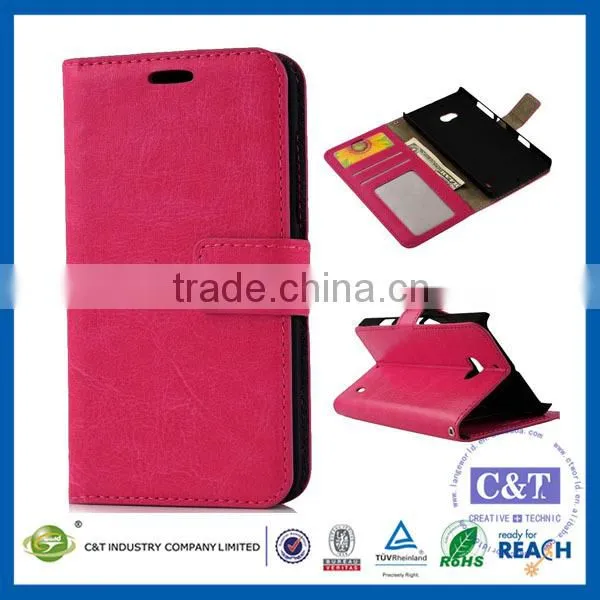 C&T Charming Design Luxury PU Leather Wallet Cover for Nokia Lumia 930