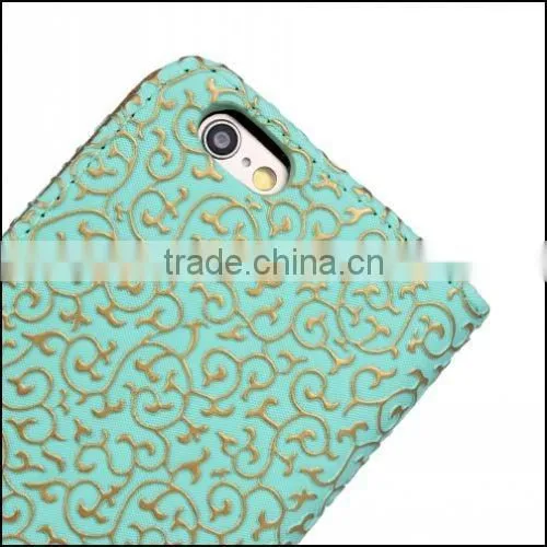 Korea design fashion wallet stand mobile phone classic leather phone cover for iphone 6/6s