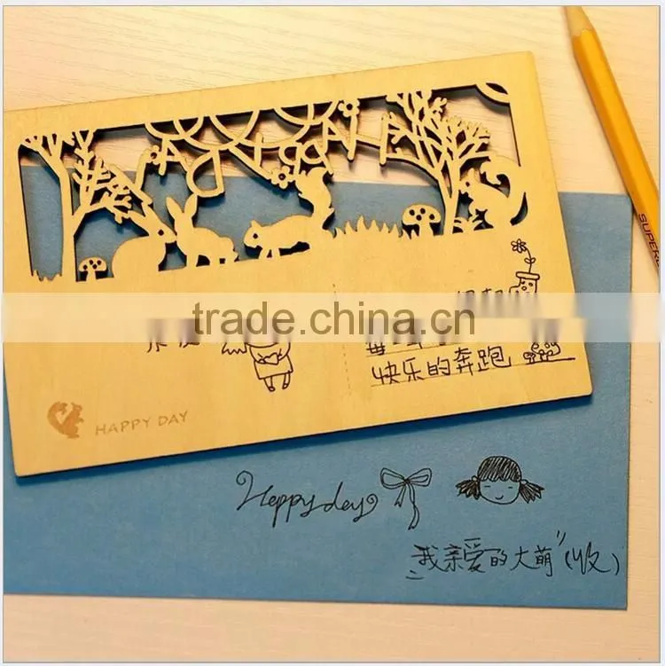 unfinished antique best selling wood card crafts