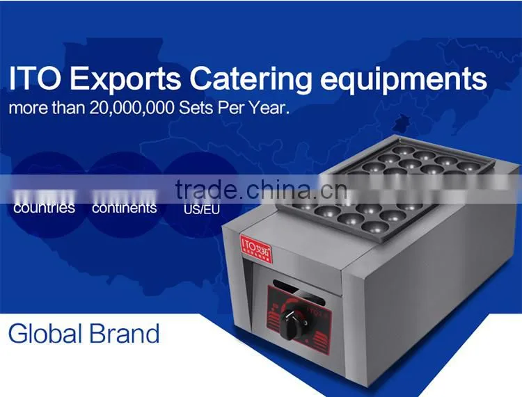SI-676 Cooking Equipment Type gas Takoyaki Machine /Plate Takoyaki Machine