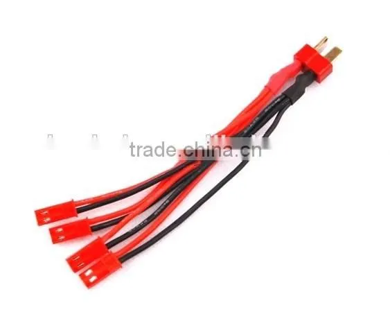 T Dean Plug Female to 4 JST Plug Male RC Parallel Fast Charge Cable IMAX B6