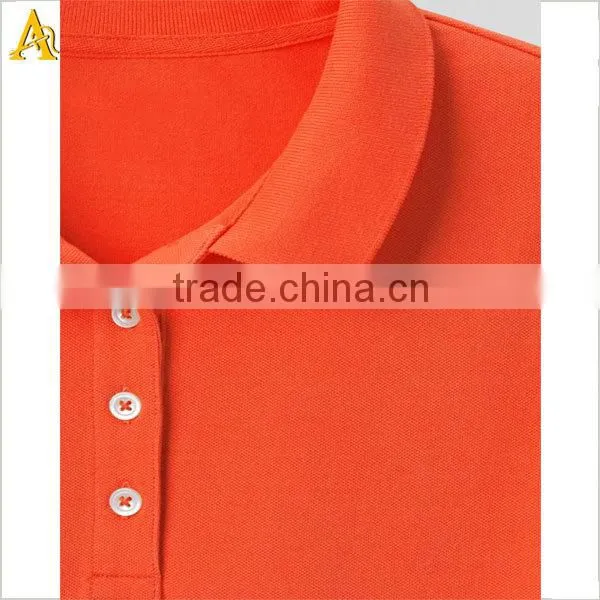 short sleeve pima cotton ladies polo collar t-shirt