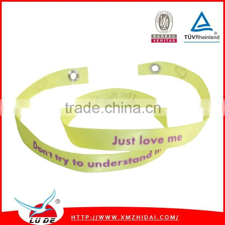 Fashion candy color characteristic festival satin/ribbon bracelet/wristband