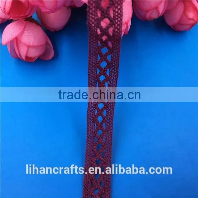 Wholesale High Quality H1181I Lace Ribbon,Crocheted Lace,100% Cotton Lace
