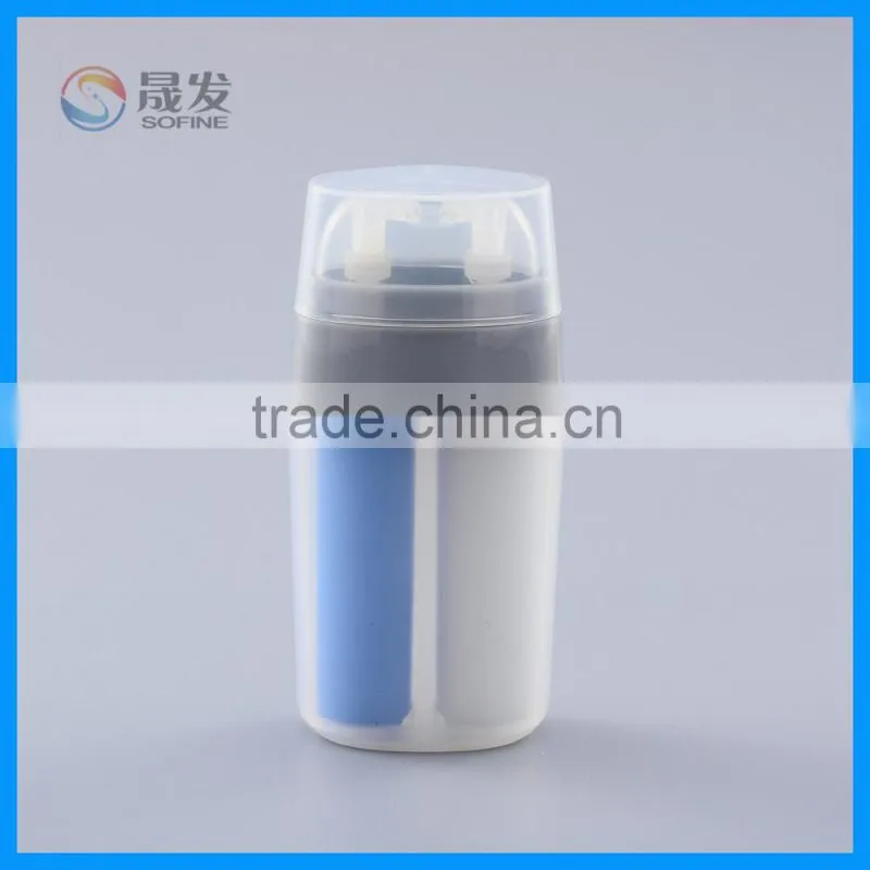 2016 wholesale Double tube cosmetic lotion pump bottle