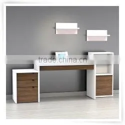 2015 New design Color Blocking cheap computer desk price white hign gloss computer desk table