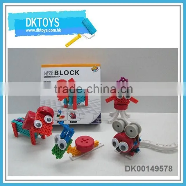 Plastic material 4 in 1 building block animal type